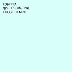 #D9FFFA - Frosted Mint Color Image